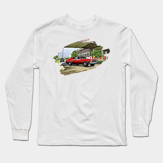 Chevelle Detroit Print Long Sleeve T-Shirt by Auto-Prints